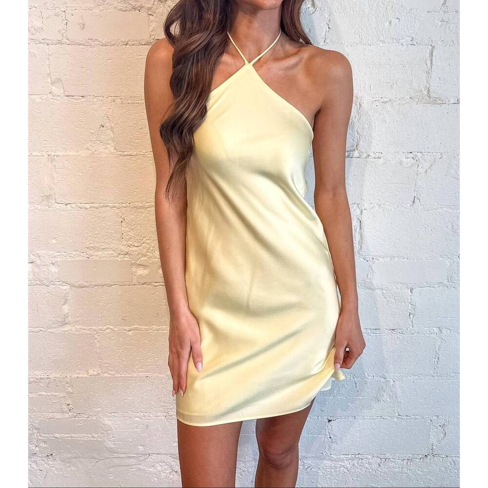 NEW ADELINE aurora mini dress in light yellow